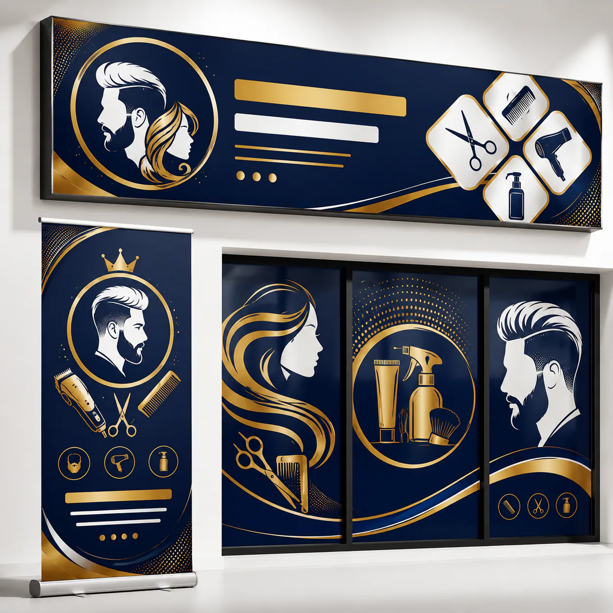 Salon & Barbershop Banners MO’ MART branding service image